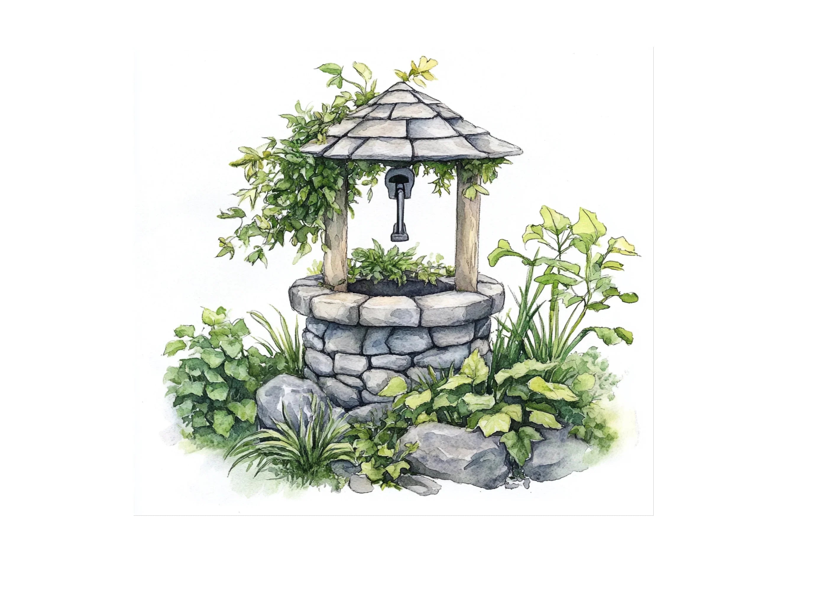 Wishing Wells Clipart Bundle