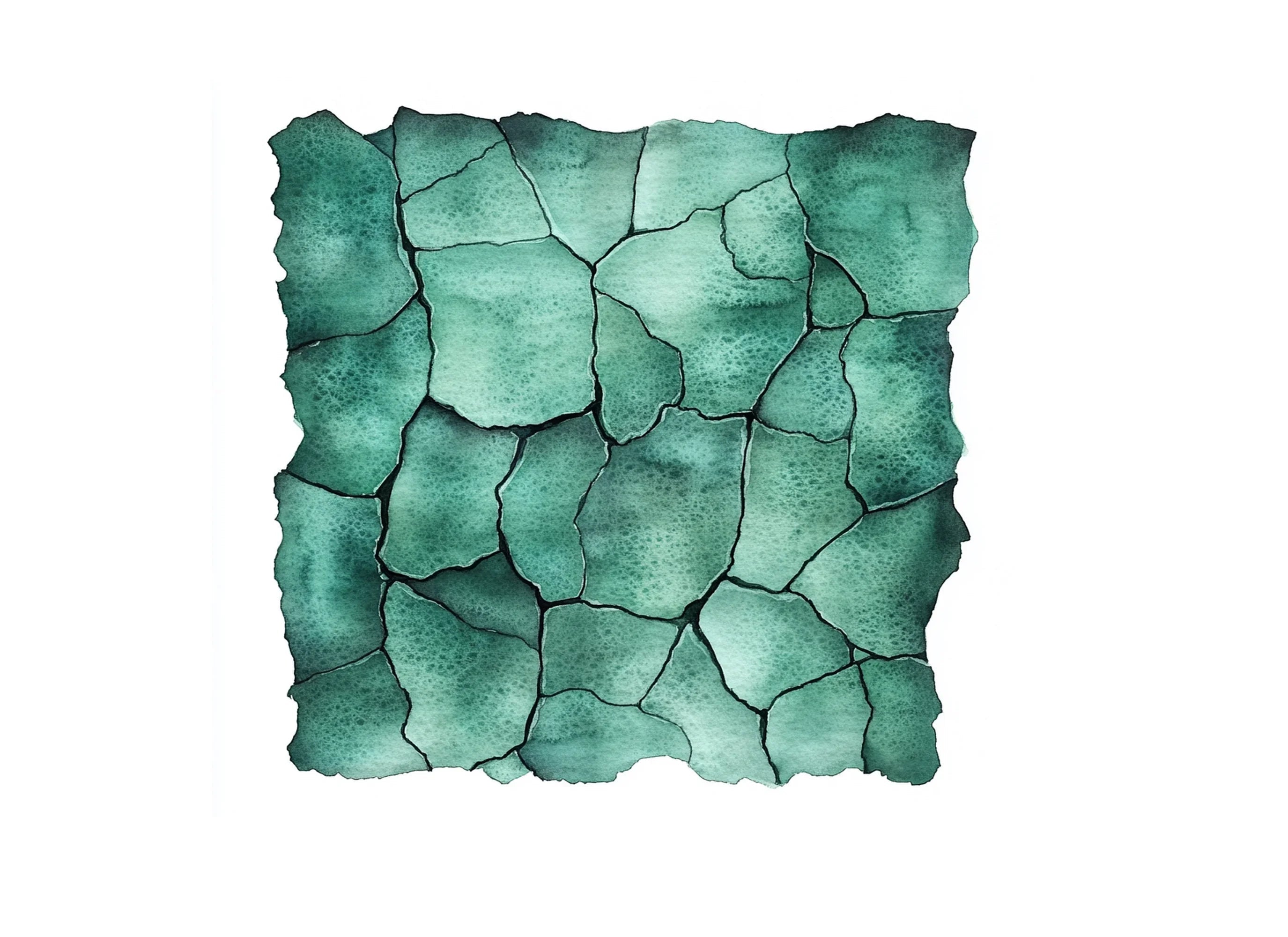 Green Stone Wall Clipart Bundle