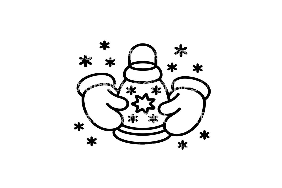 Winter Lantern and Mittens Coloring Books