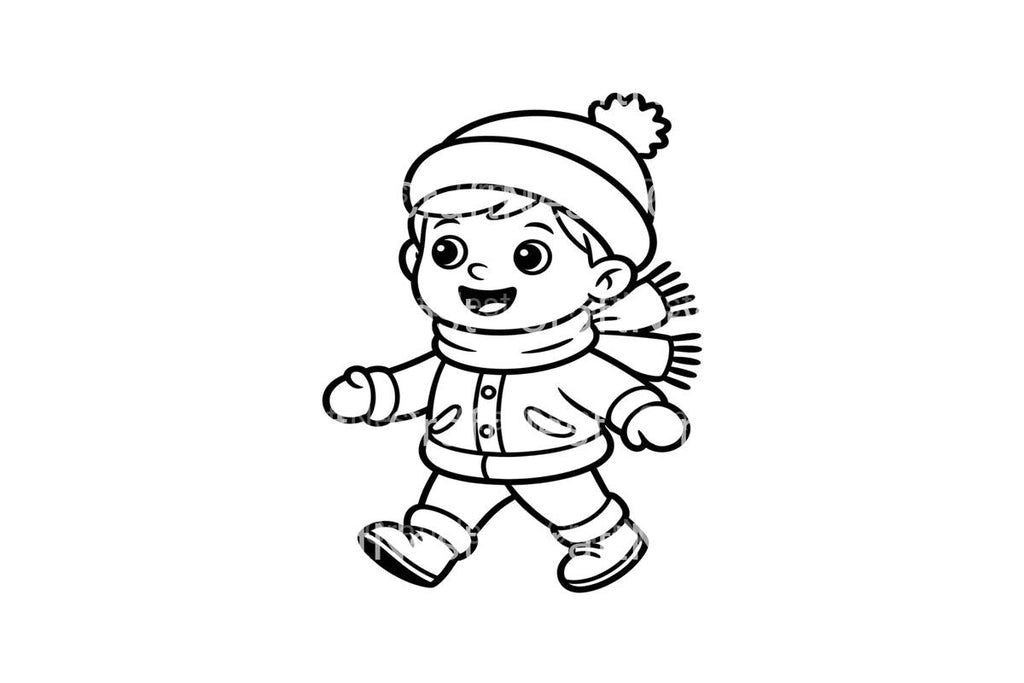Snowy Adventures for Kids Coloring Books