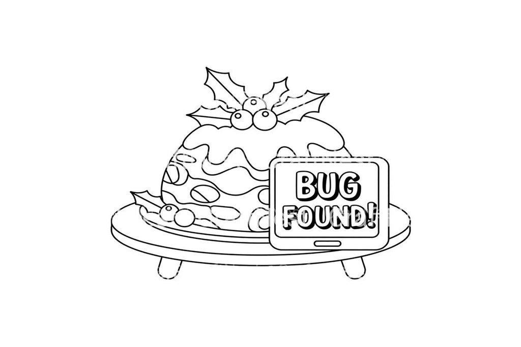 Christmas Pudding Bug Coloring Books