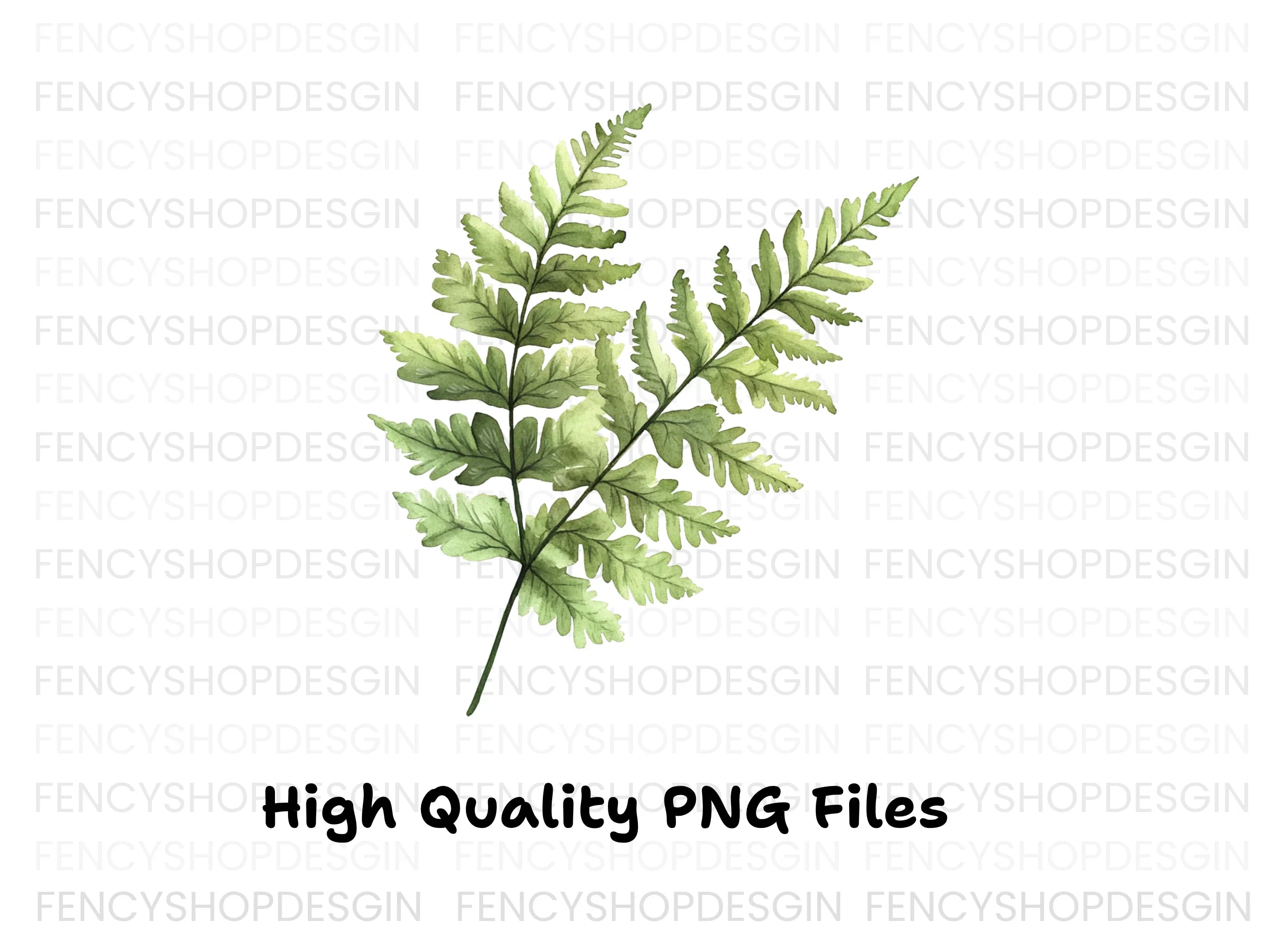 Fern Leaf Clipart Bundle