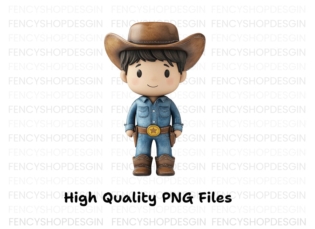 Cute Cowboy Clipart Bundle
