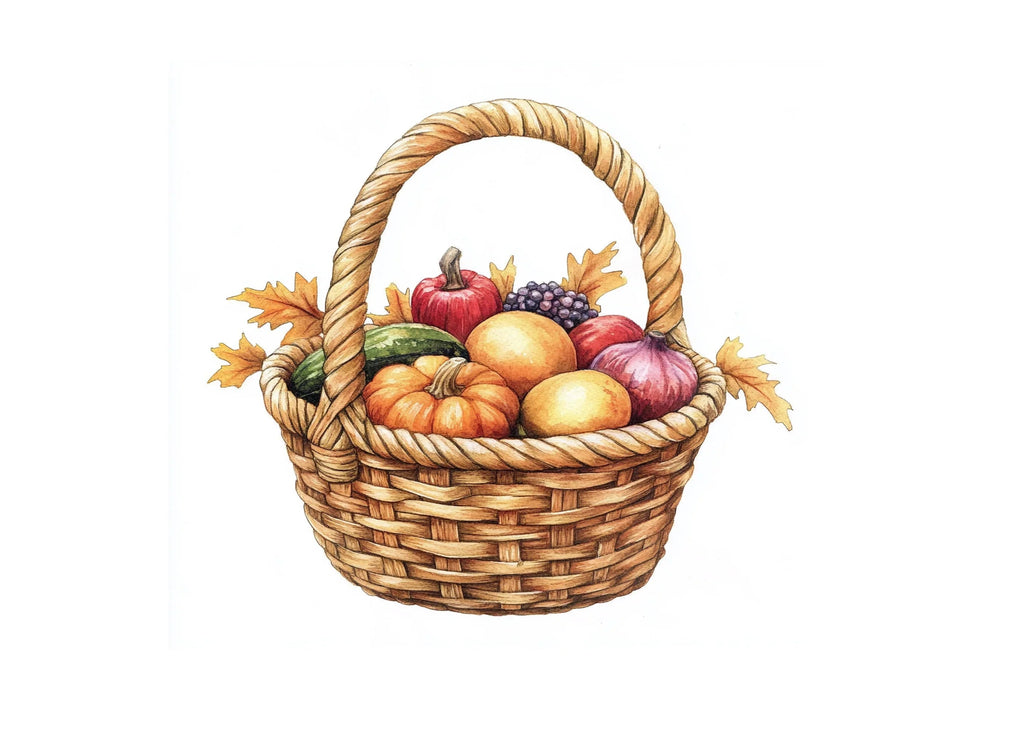 Harvest Baskets Clipart Bundle