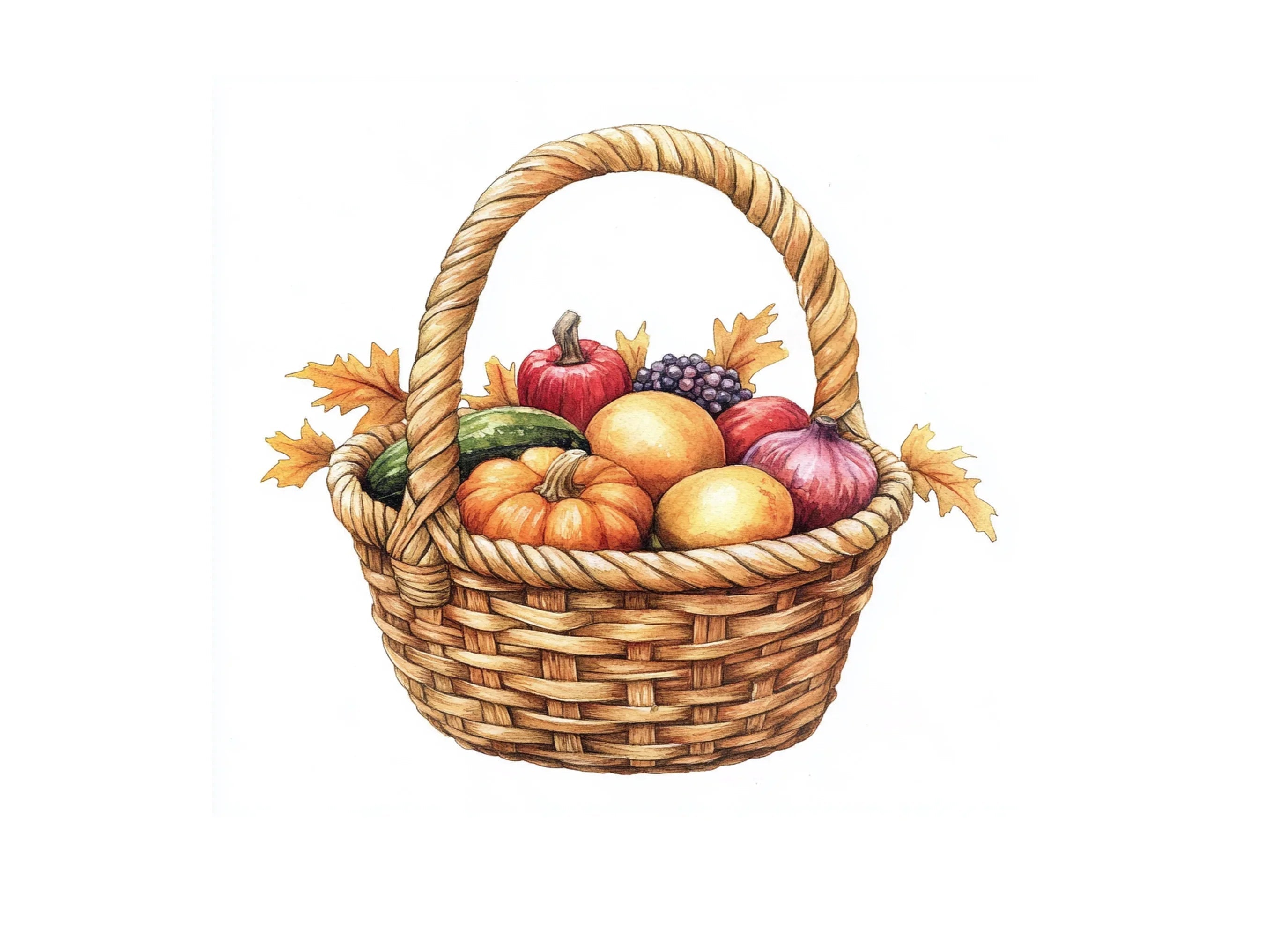Harvest Baskets Clipart Bundle