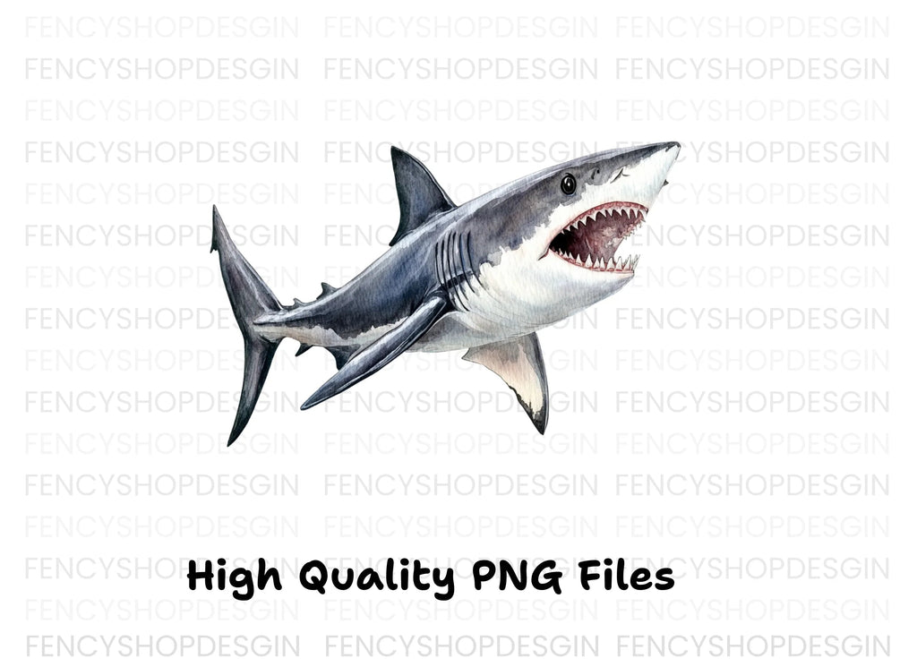 Aggressive Shark Jaws Clipart Bundle