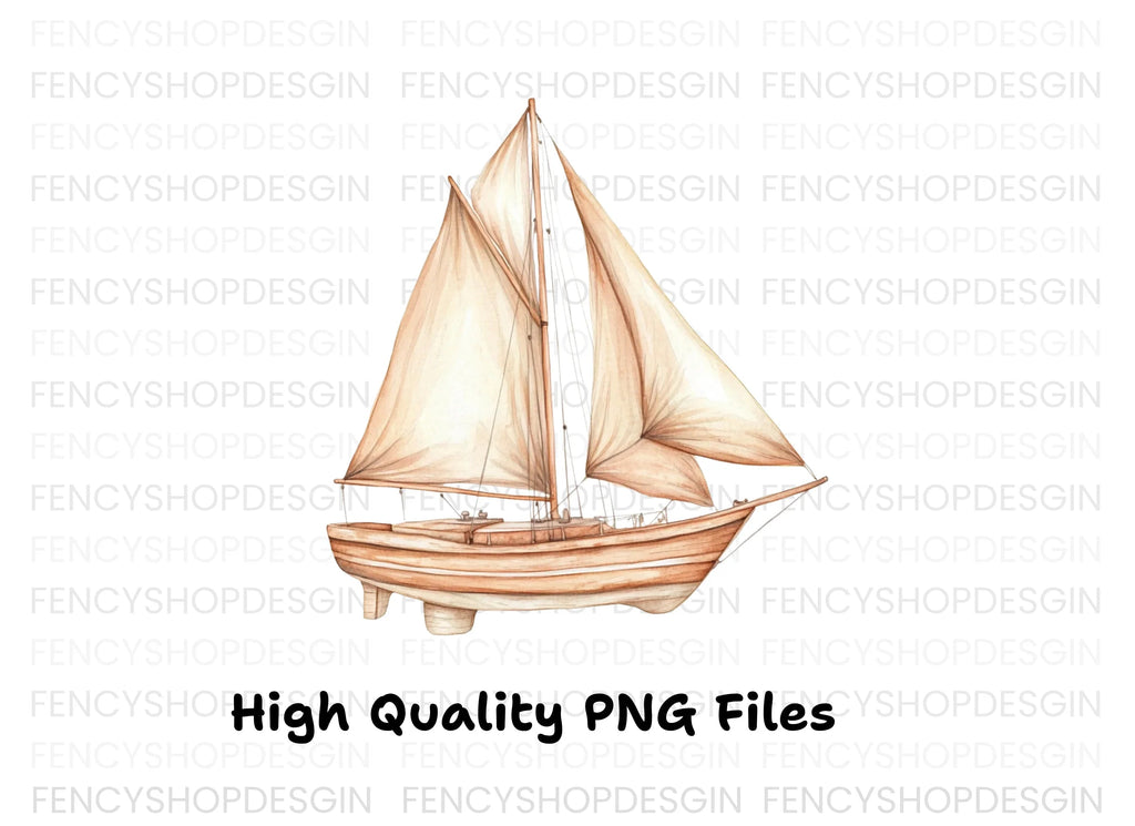 Vintage Sailboat Clipart Bundle