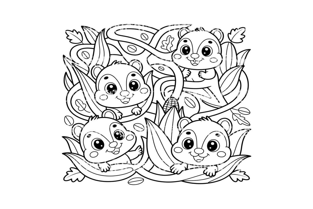 Charming Chipmunks CornfieldFun Coloring Books