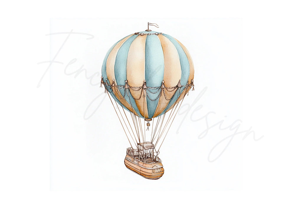 Hot Air Balloon Clipart Bundle
