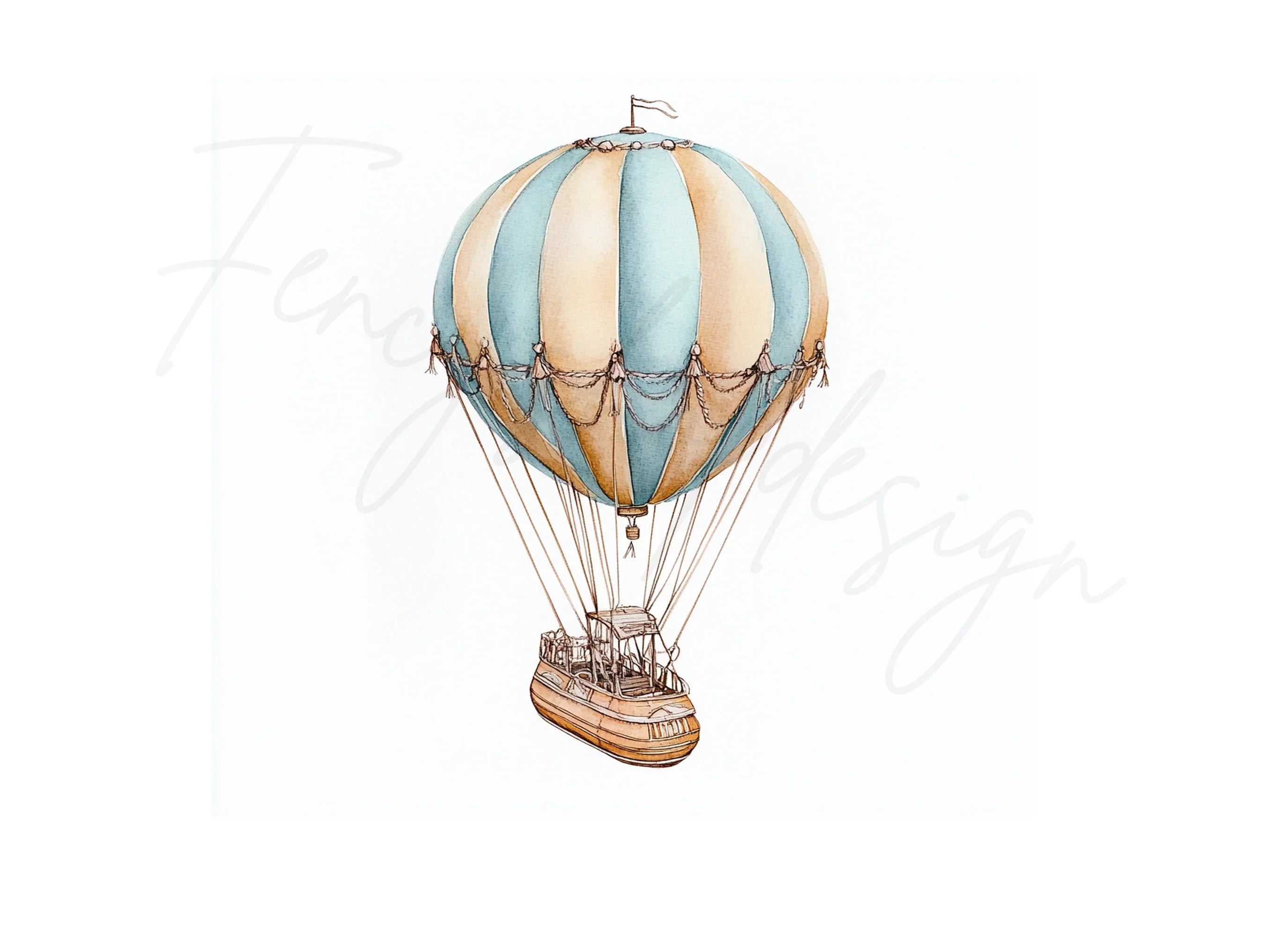 Hot Air Balloon Clipart Bundle