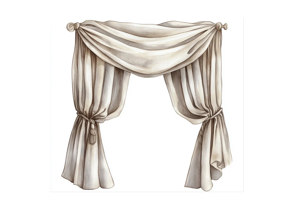 Elegant Curtain Clipart Bundle