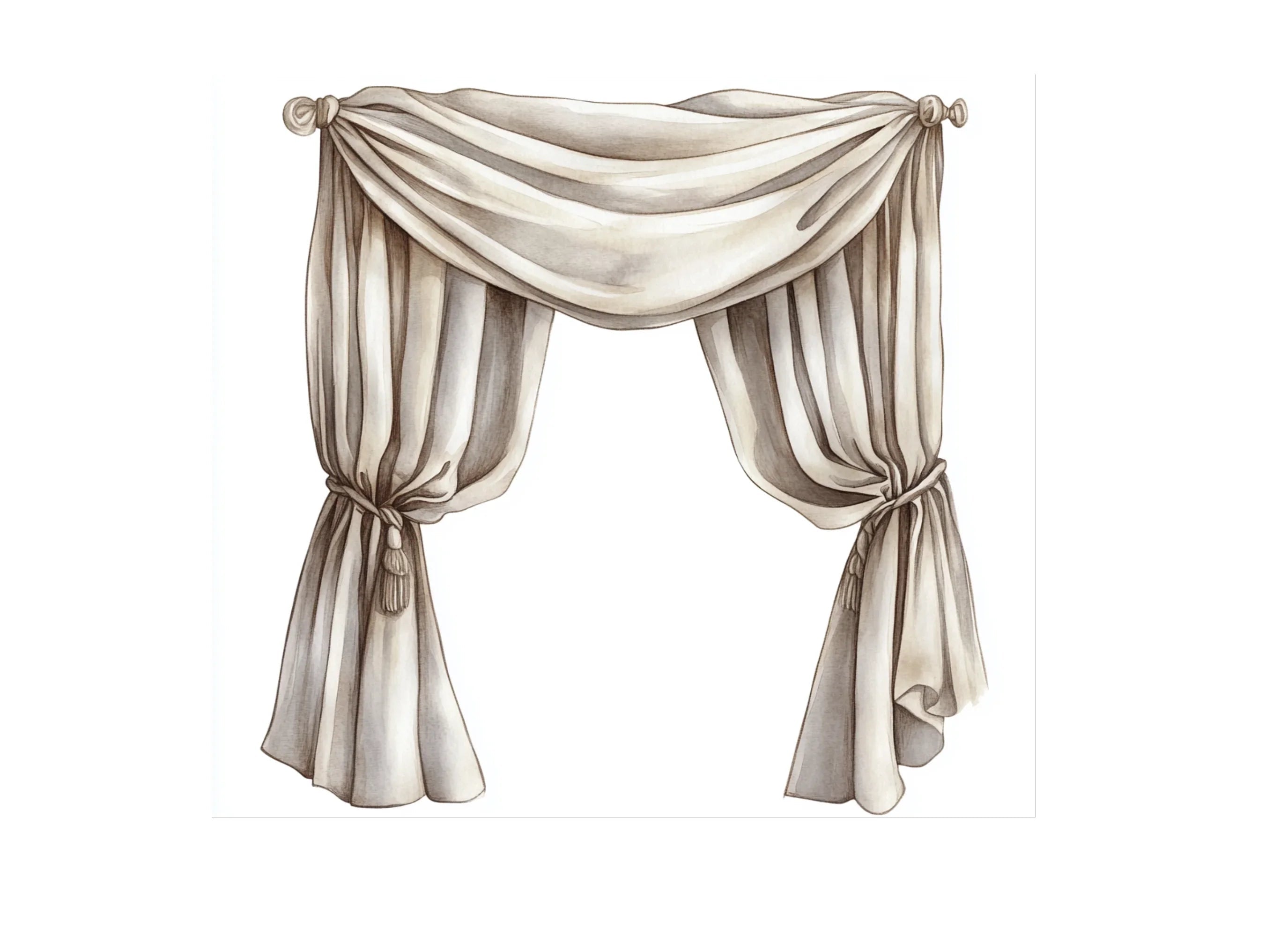 Elegant Curtain Clipart Bundle