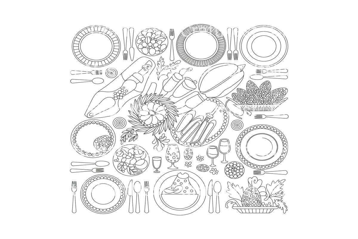Thanksgiving Feast Coloring Books