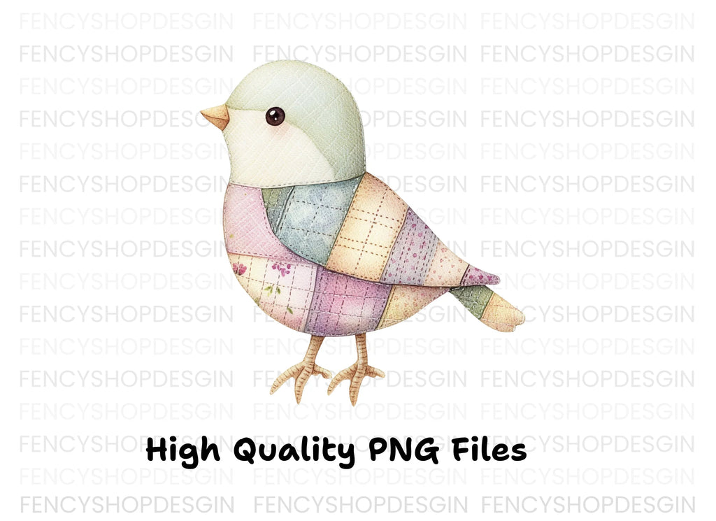 Quilted Bird Clipart Bundle