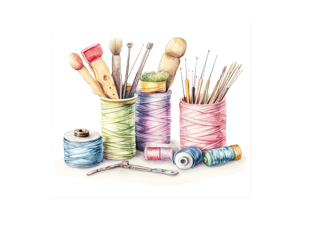 Crafting Tools Thread Clipart Bundle