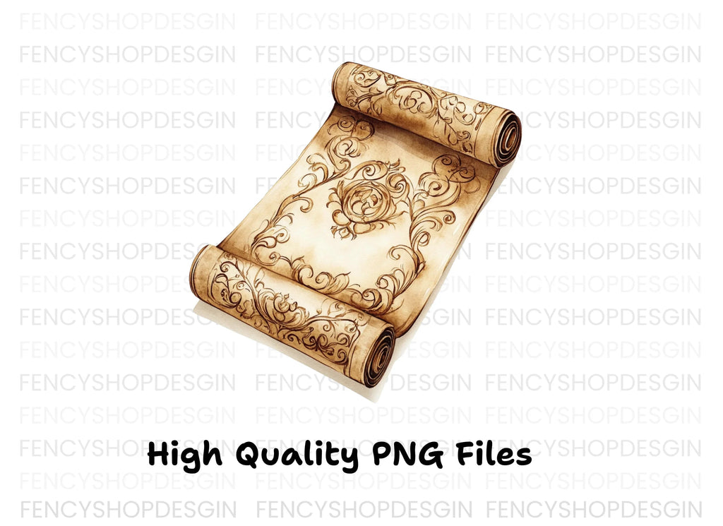Vintage Scroll Clipart Bundle