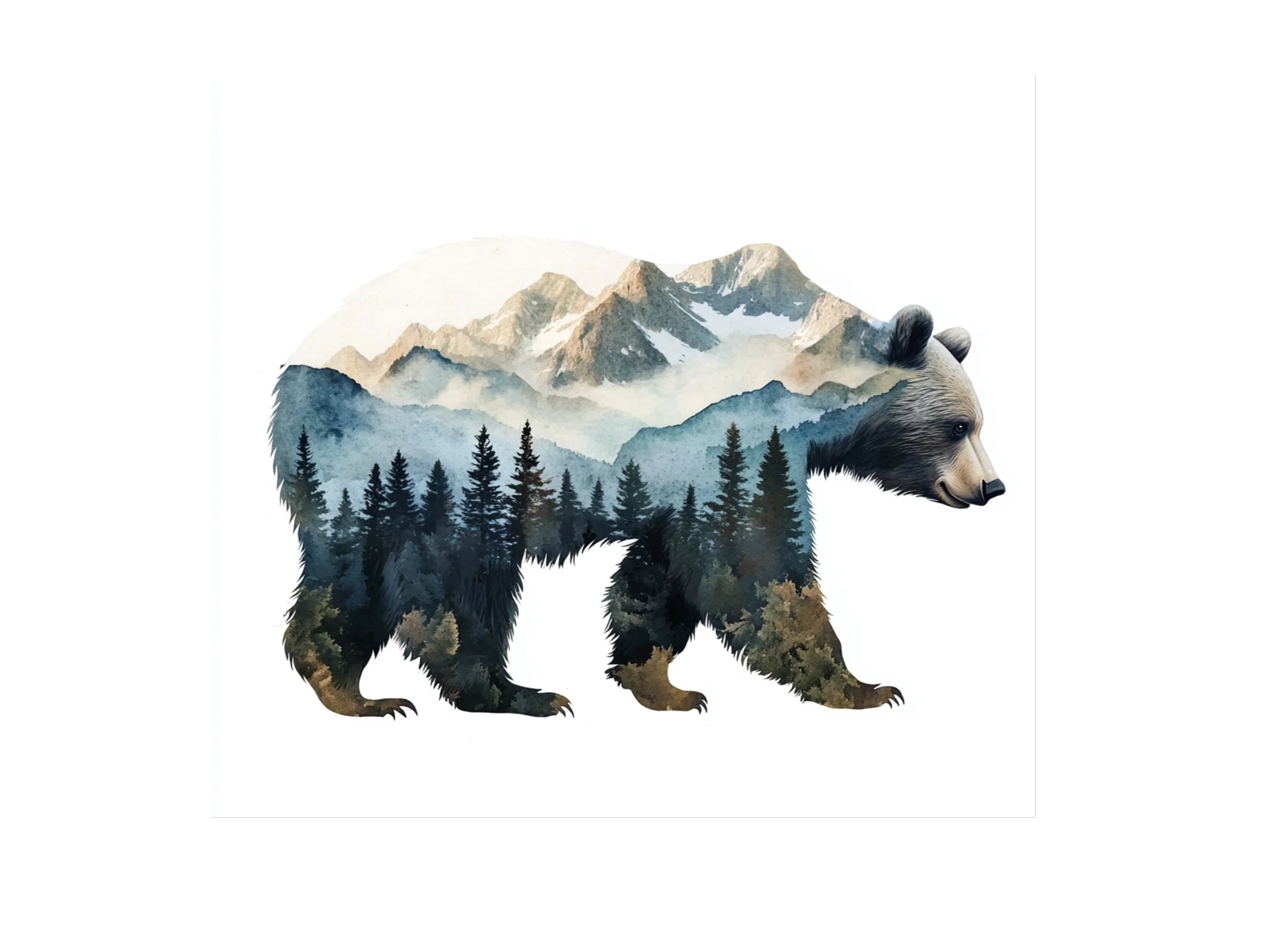 Bear Mountain Landscape Clipart Bundle