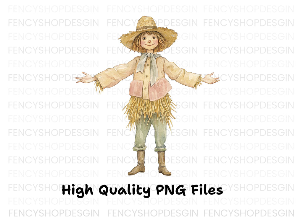 Cute Scarecrow Clipart Bundle