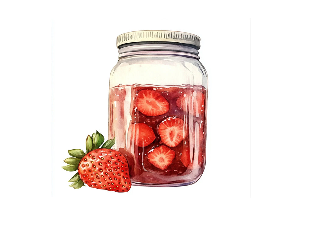 Fresh Strawberry Jam Clipart Bundle