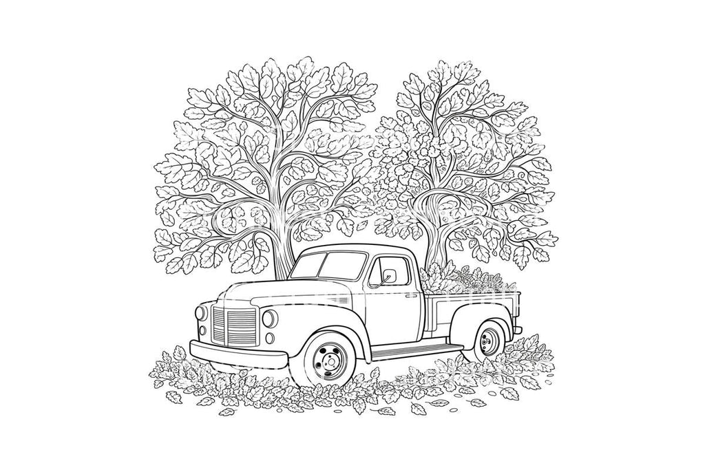 Apple Orchard Pickup Trucks Coloring Books