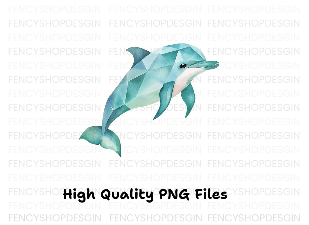 Geometric Dolphin Clipart Bundle