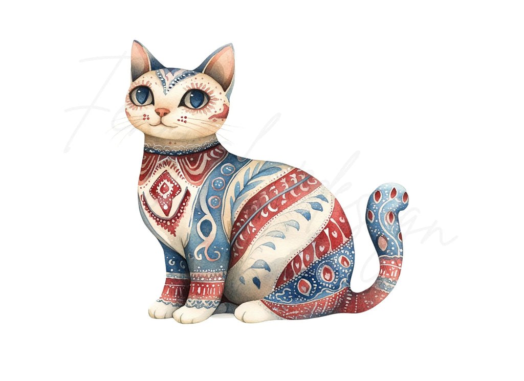 Boho Chic Cat Clipart Bundle