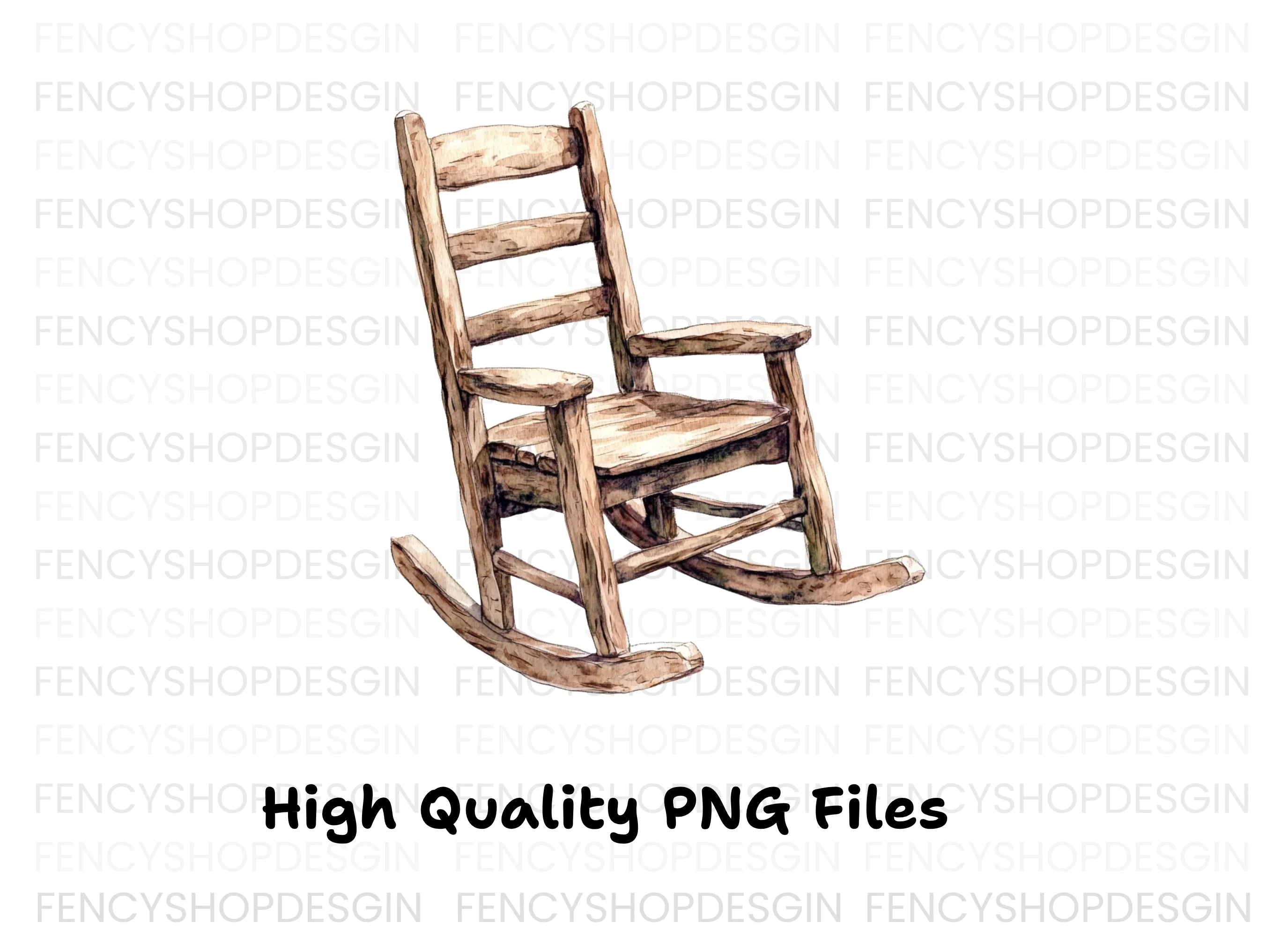 Vintage Rocking Chair Clipart Bundle