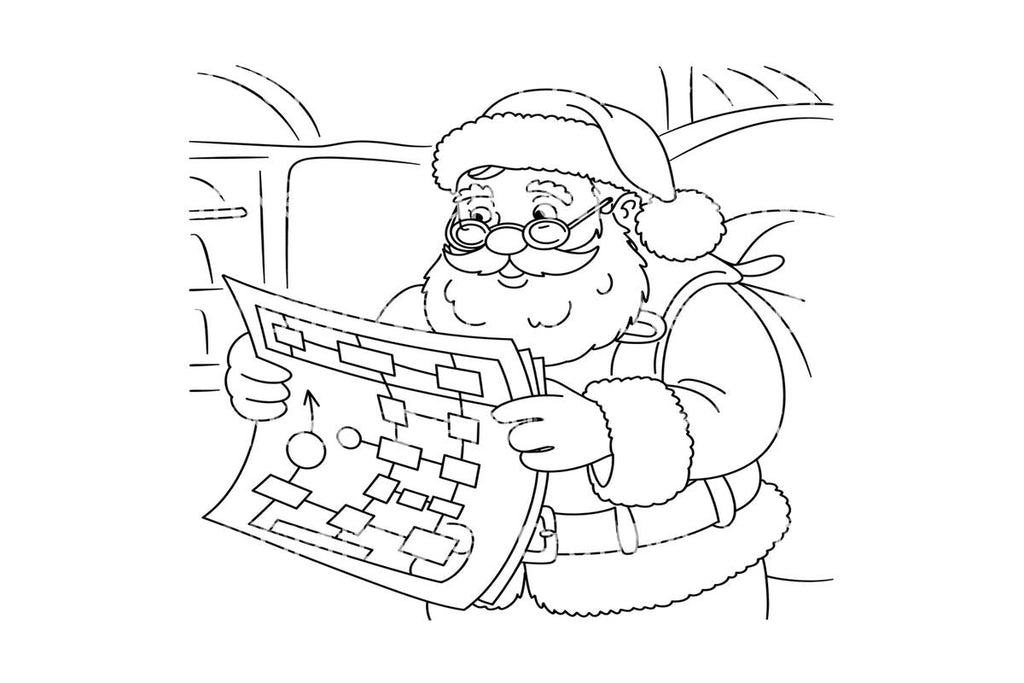 Santa Claus Maps Coloring Books