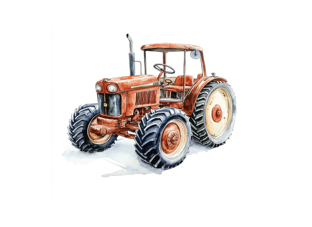 Vintage Tractor Clipart Bundle