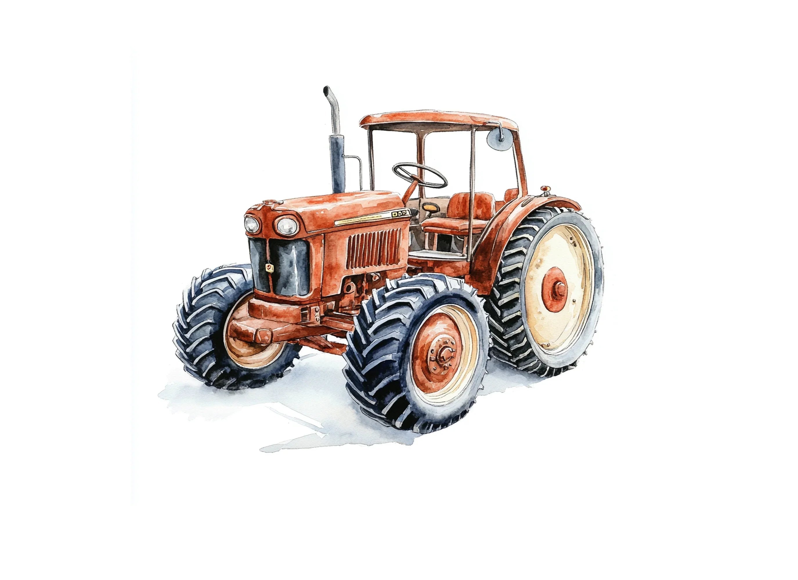Vintage Tractor Clipart Bundle
