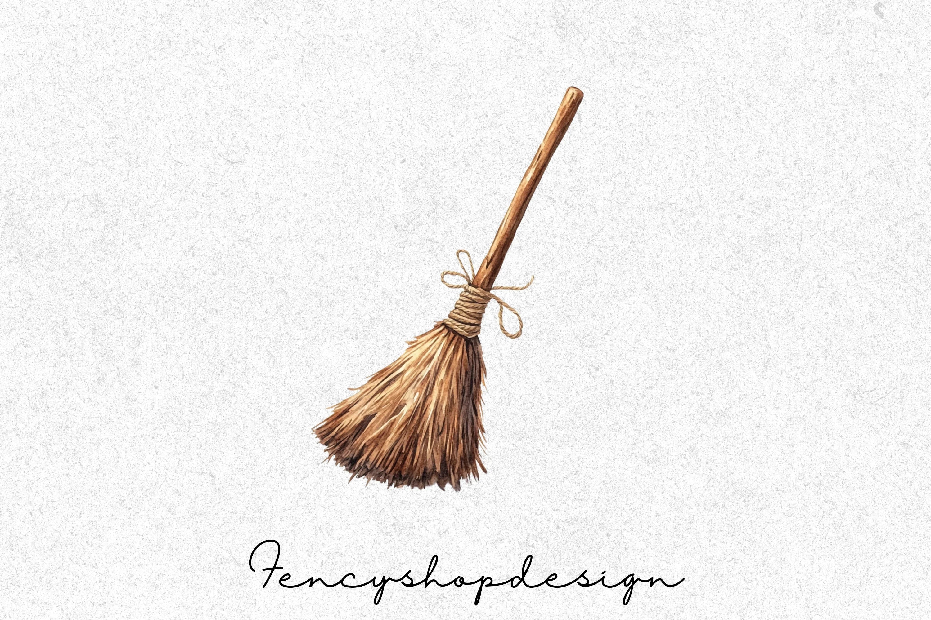 Rustic Broom Clipart Bundle