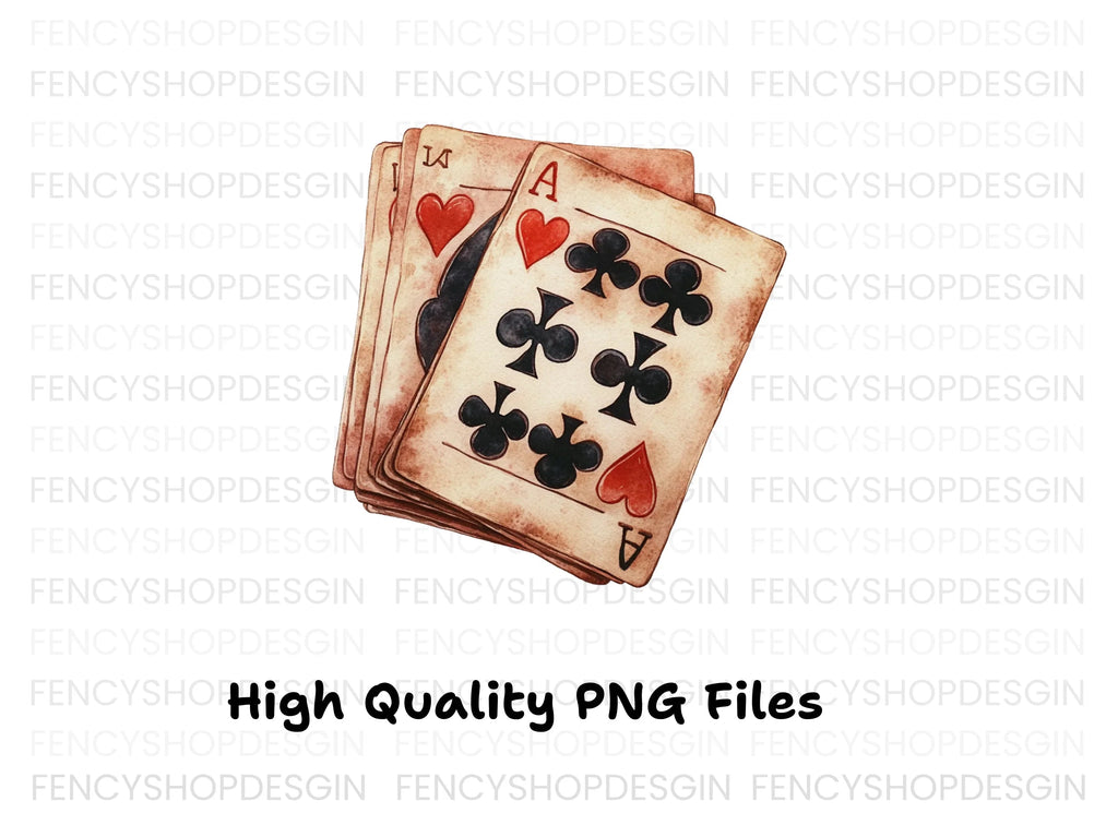 Vintage Playing Cards Clipart Bundle