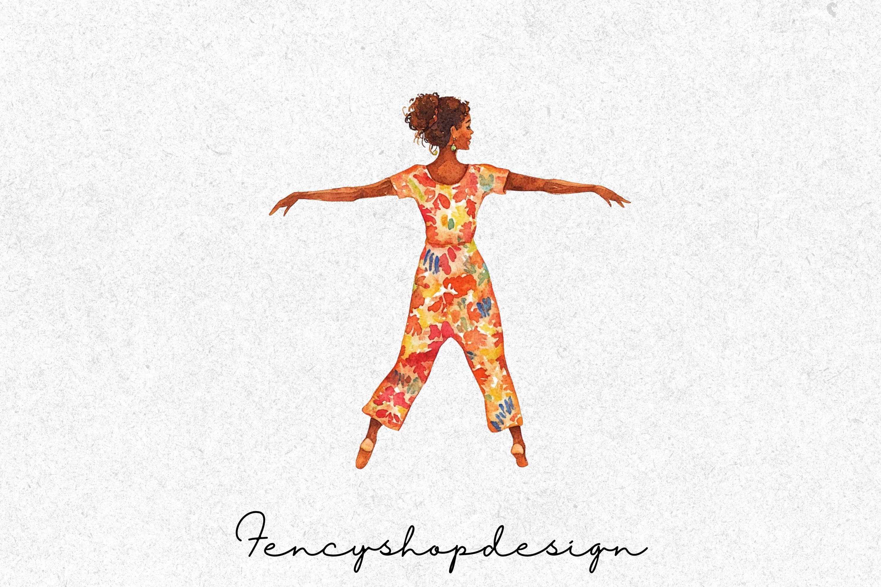Vibrant African Women Dancing Clipart Bundle