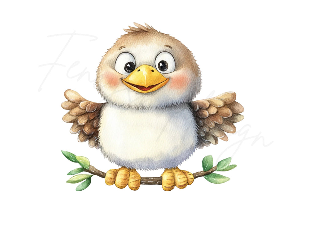 Cute Baby Birds Clipart Bundle