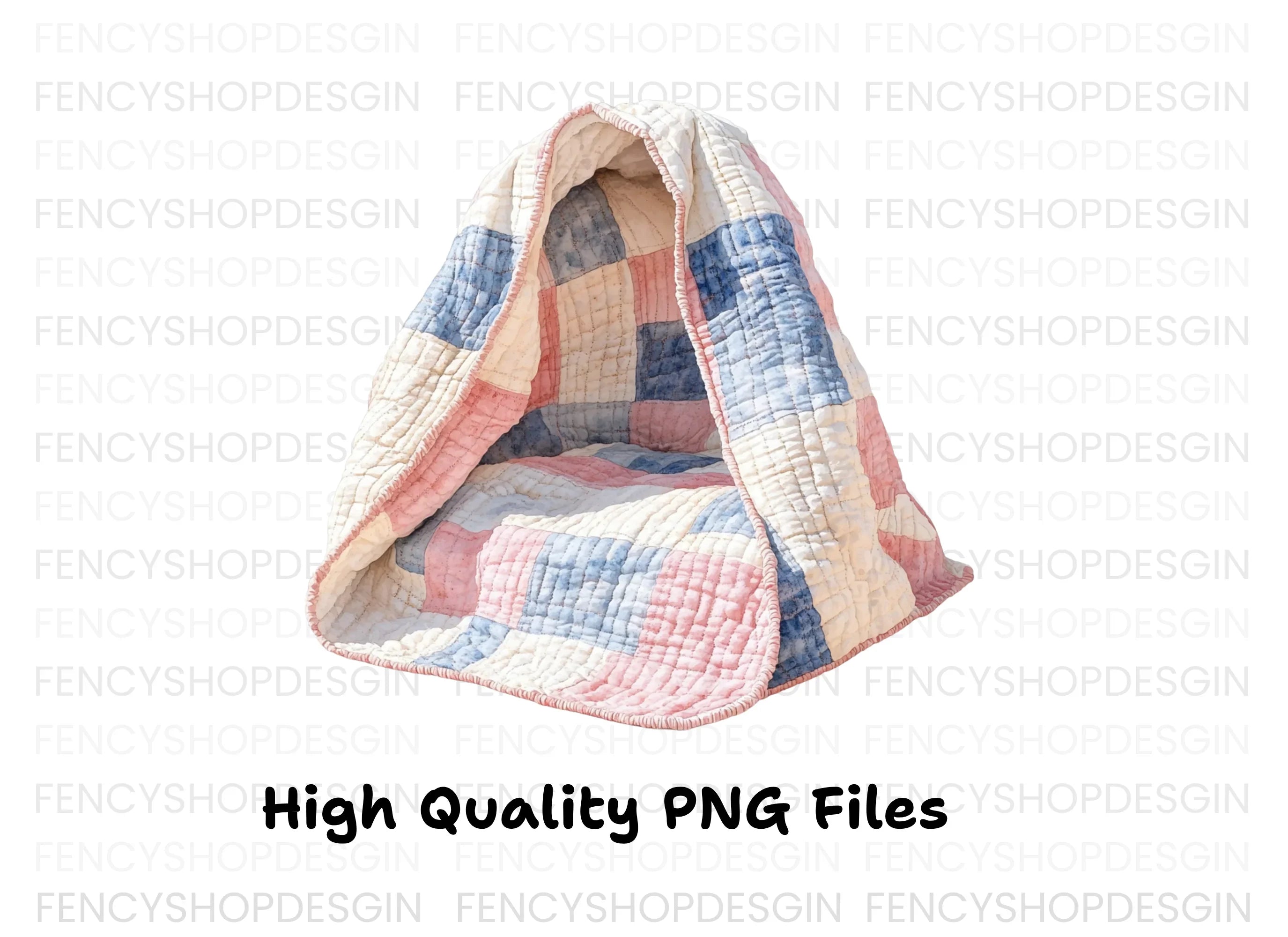 Cozy Patchwork Quilt Blanket Clipart Bundle