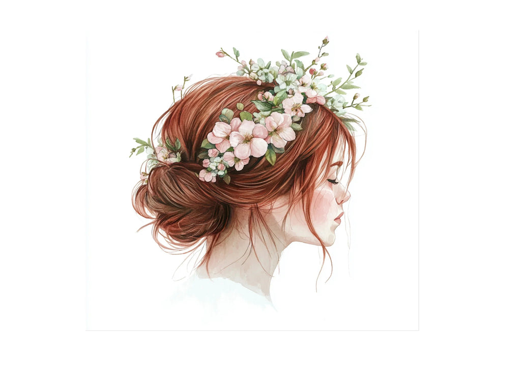 Flower Crown Woman Clipart Bundle