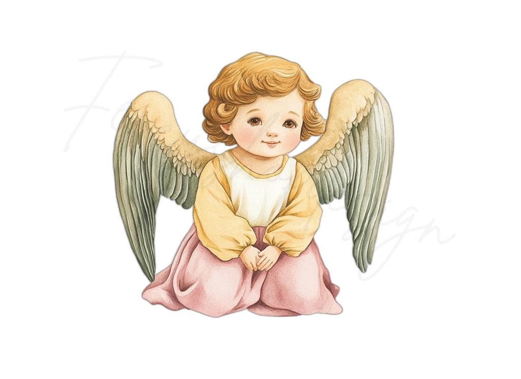 Praying Angels Clipart Bundle