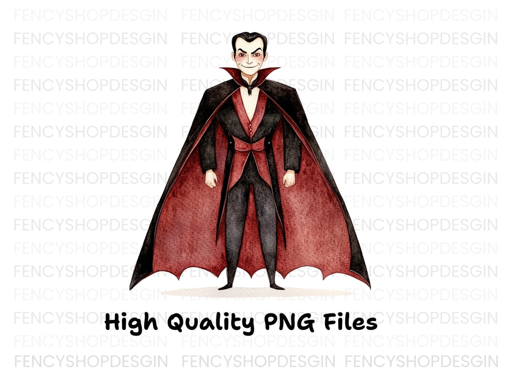 Classic Vampire Character Clipart Bundle