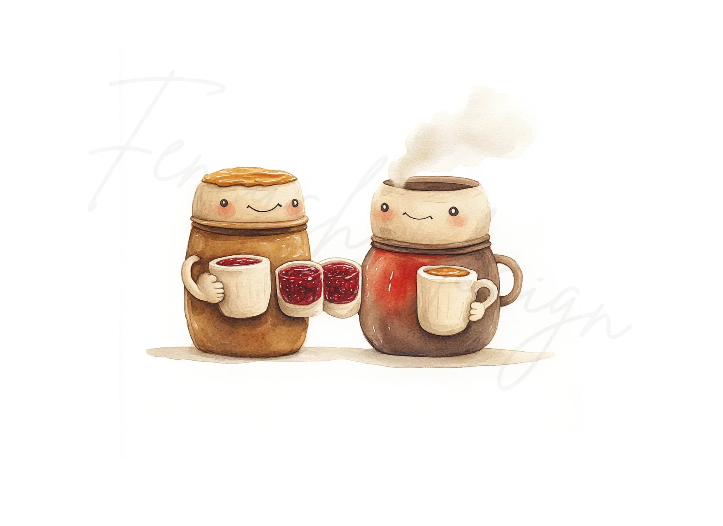 Cute Peanut Butter and Jelly Clipart Bundle