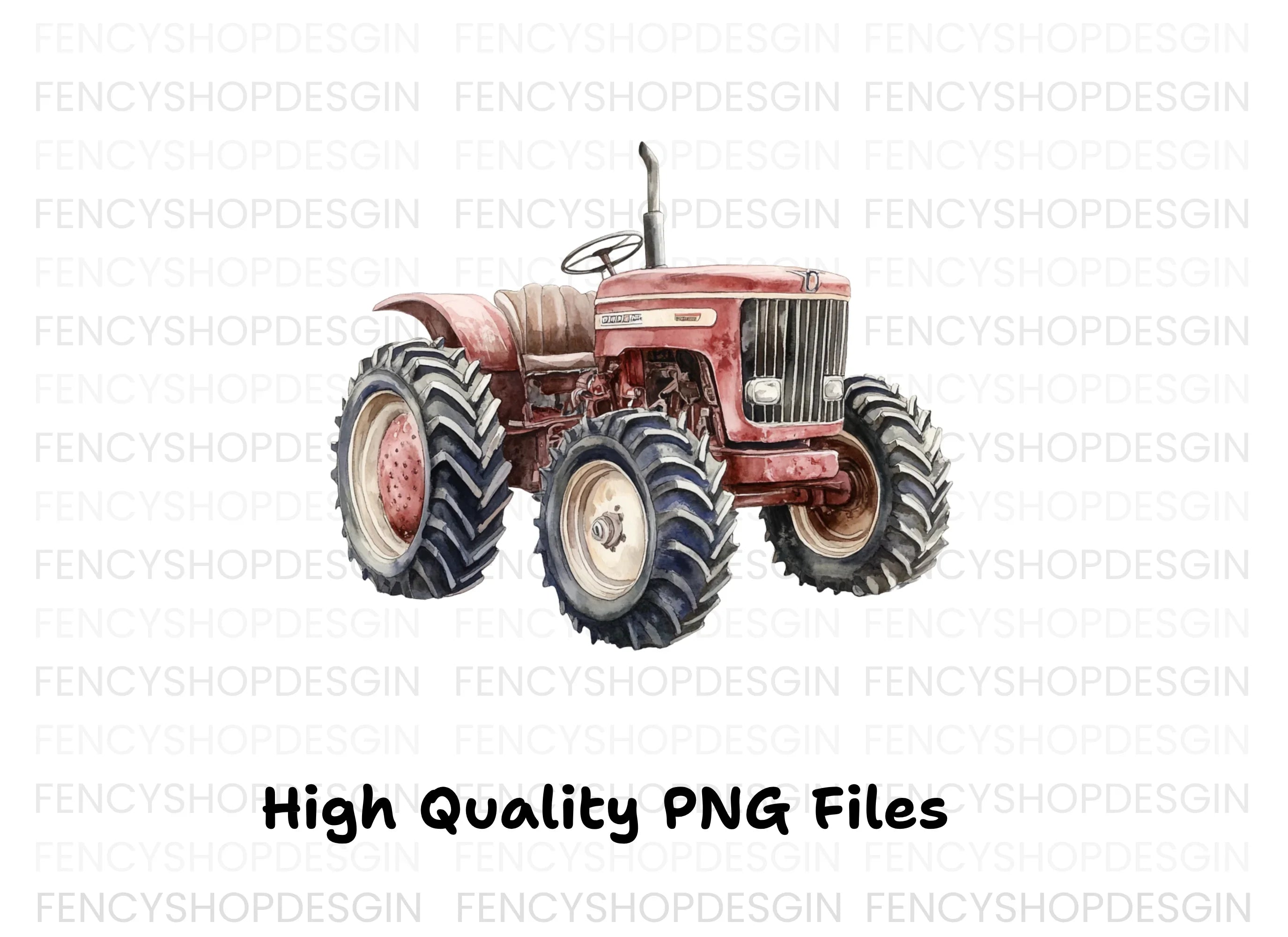 Vintage Farm Tractor Clipart Bundle