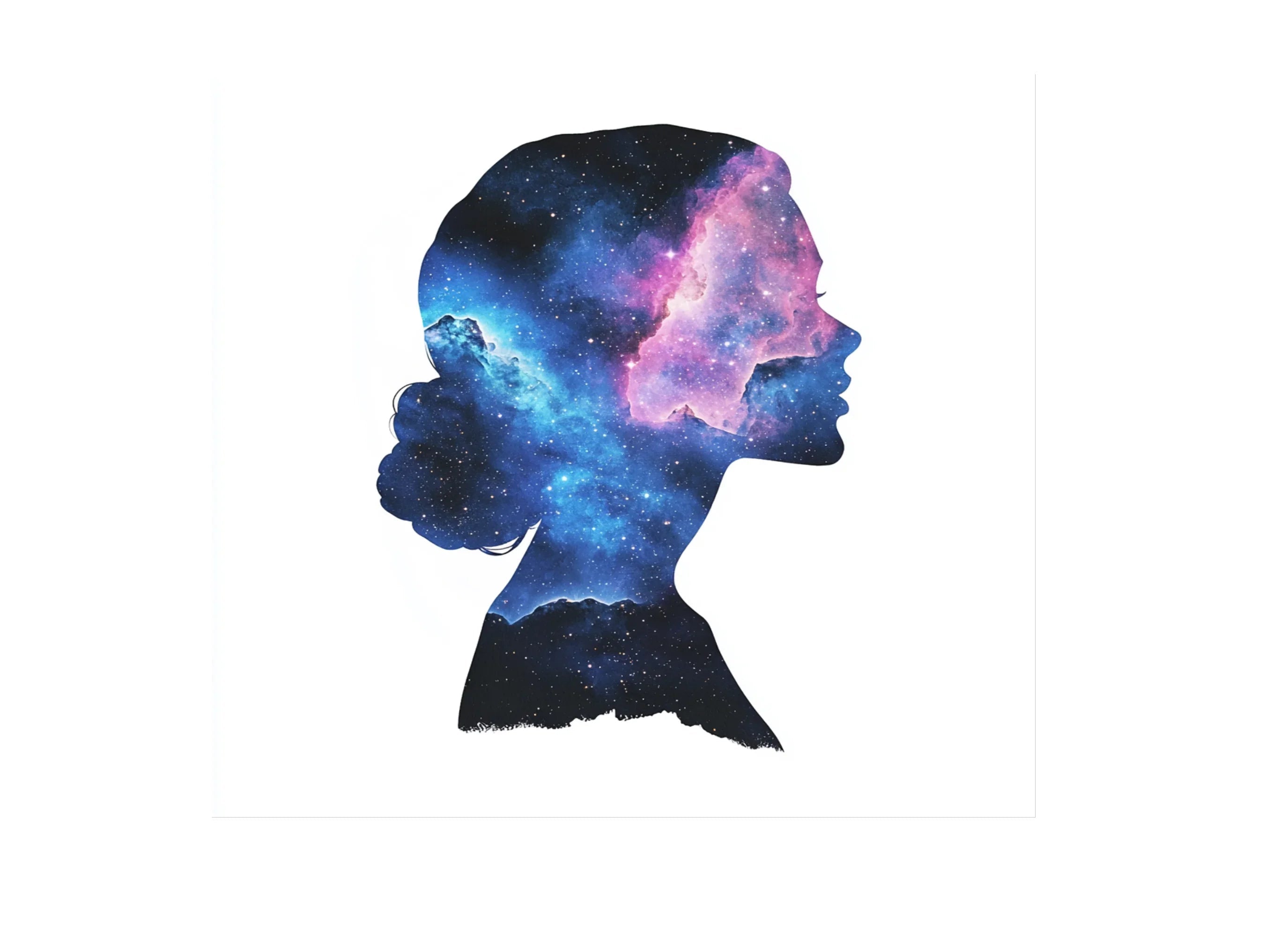 Galaxy Women Silhouettes Clipart Bundle