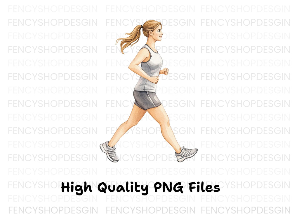 Dynamic Running Women Clipart Bundle