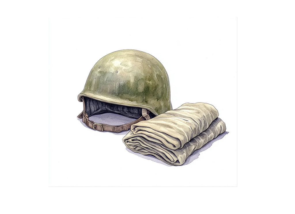 Military Helmet and Blanket Clipart Bundle