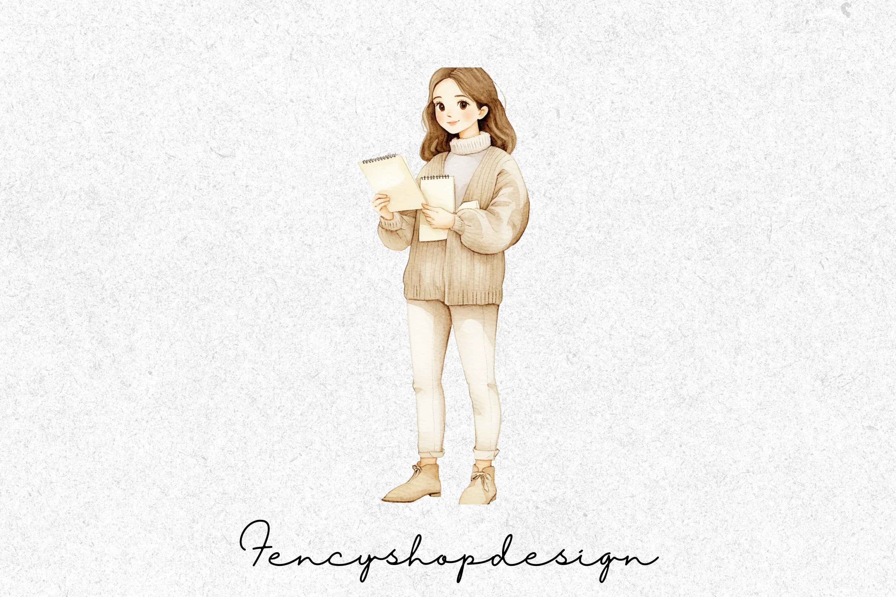 Student Girl Clipart Bundle