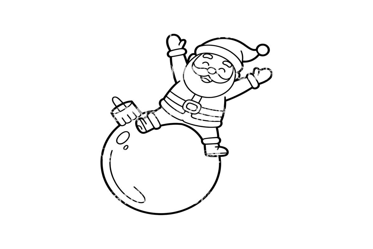 Santa Claus on Ornaments Coloring Books