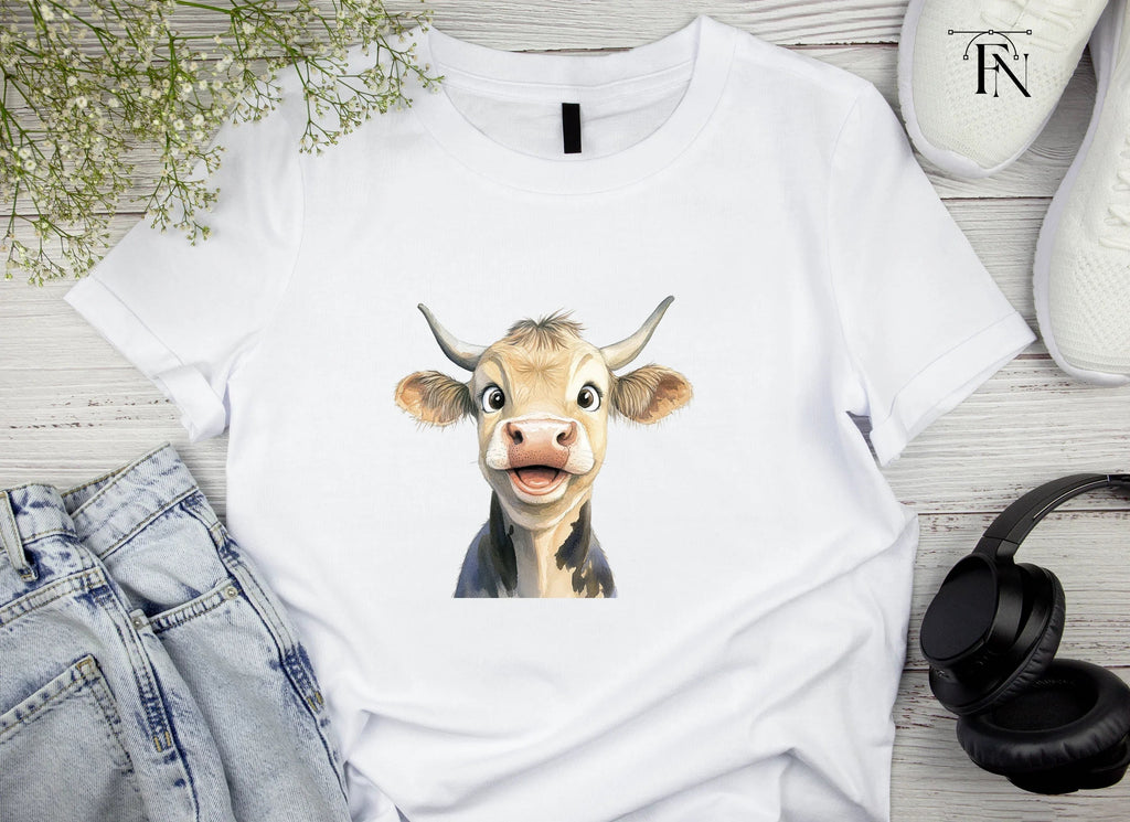 Funny Cartoon Cow Faces Clipart Bundle