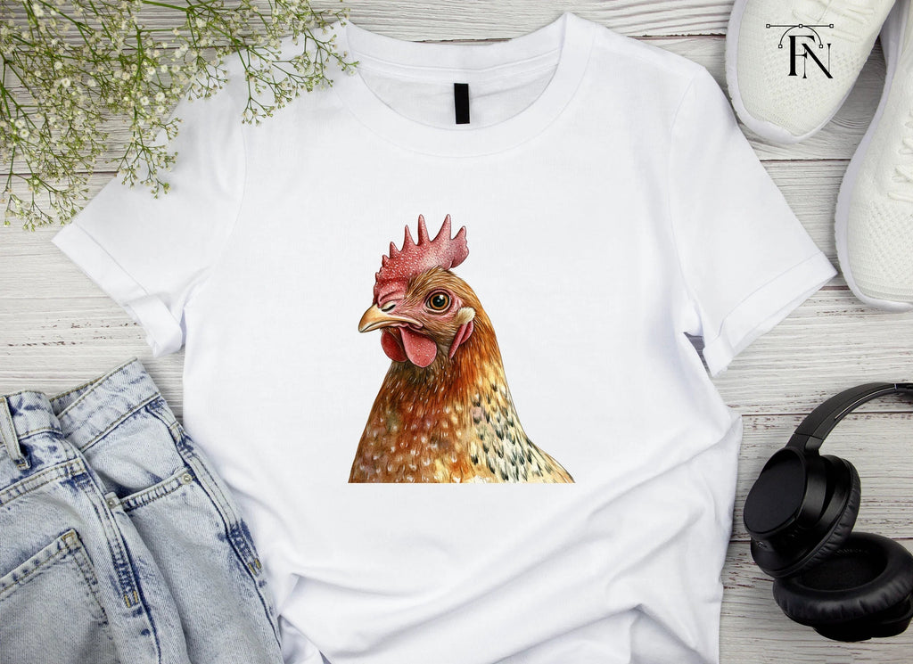 Realistic Brown Chicken Head Clipart Bundle