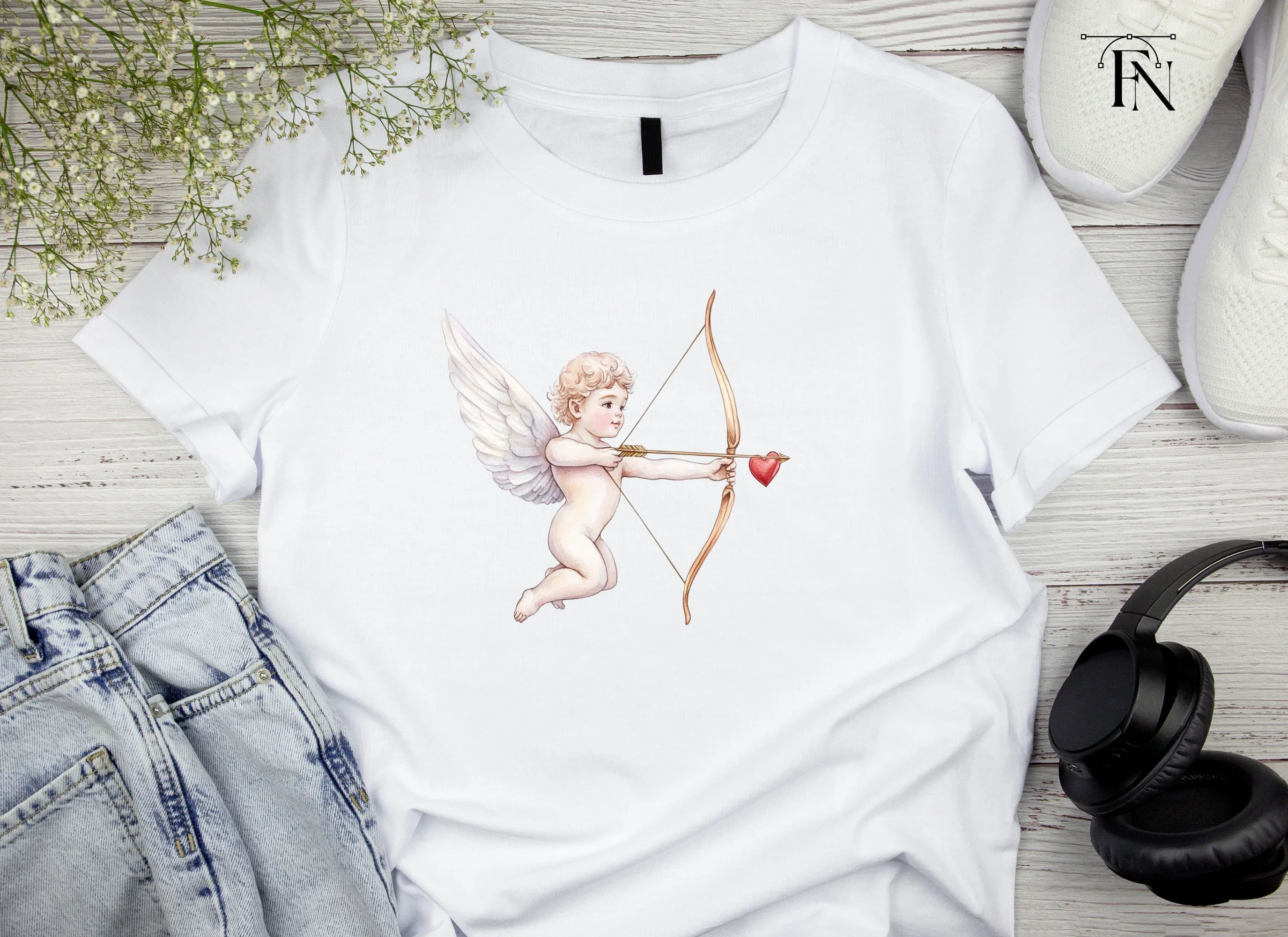Cute Cupid Valentine Day Clipart Bundle
