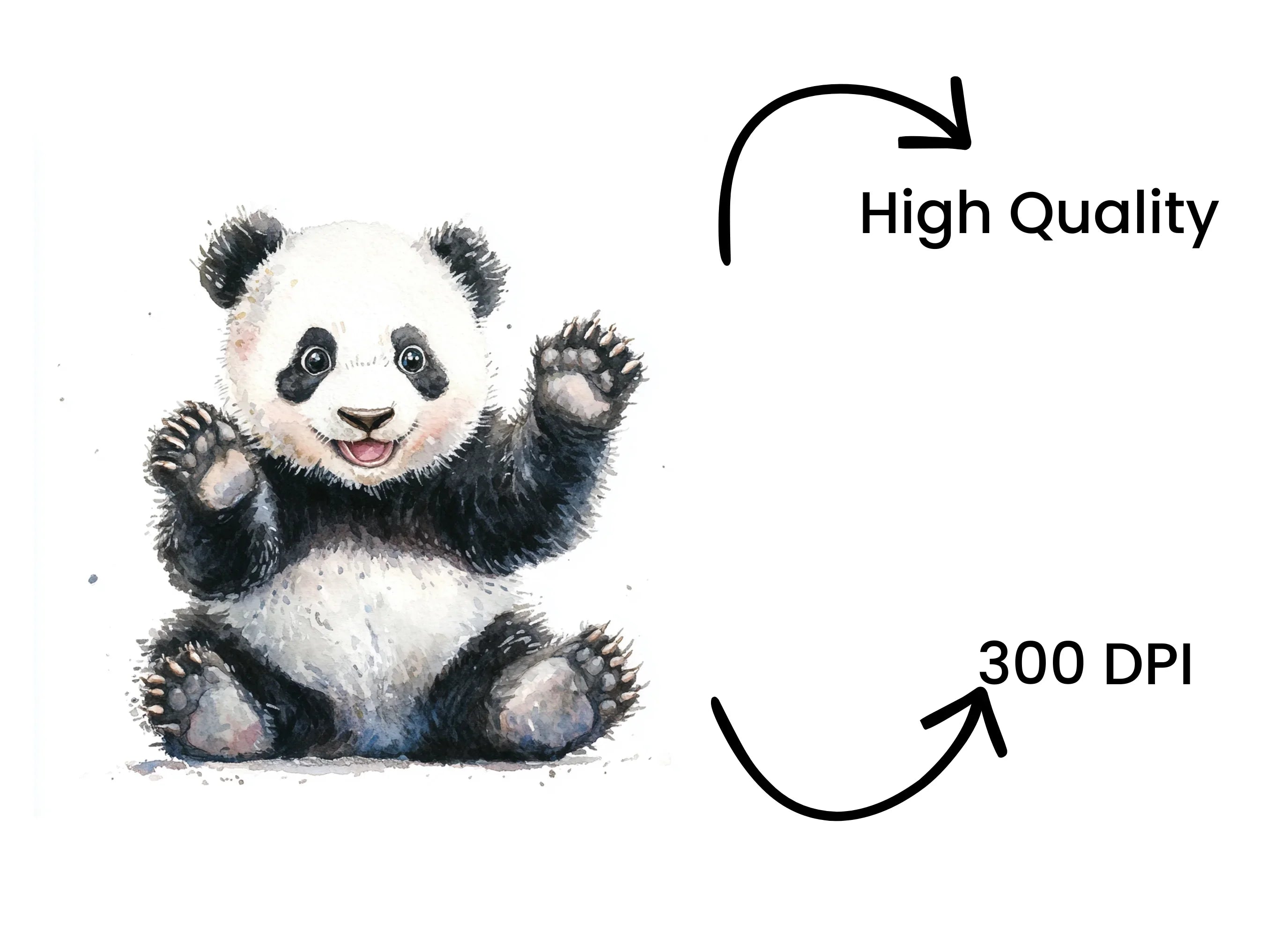 Happy Panda Bear Clipart Bundle