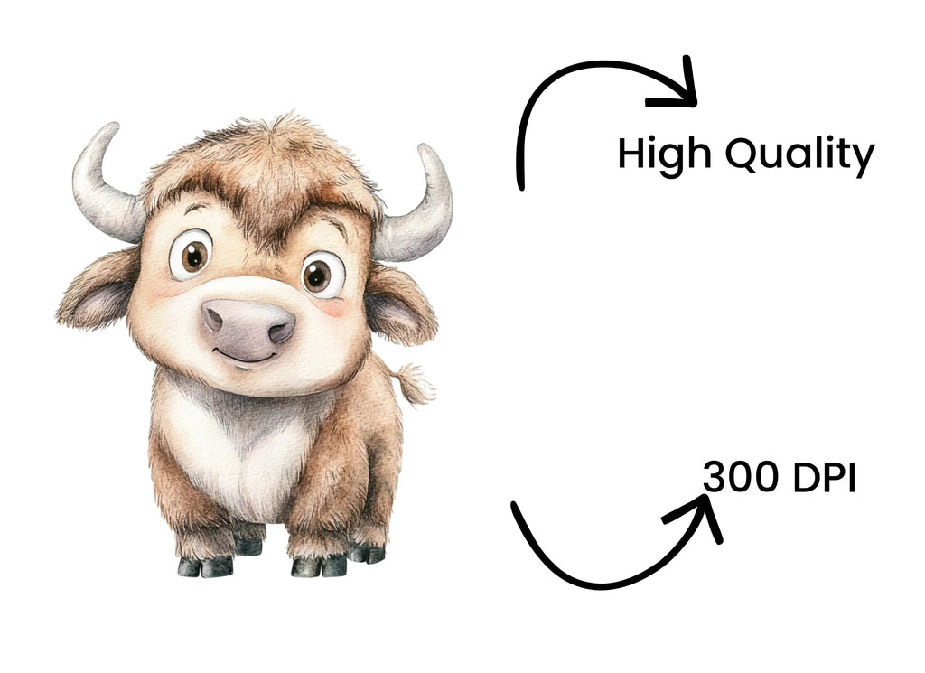 Adorable Baby Bull Clipart Bundle